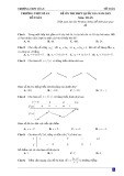Đề thi thử THPT Quốc gia năm 2021 môn Toán có đáp án - Trường THPT Dĩ An