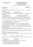 Đề thi thử THPT Quốc gia năm 2021 môn Vật lí có đáp án - Trường THPT Chuyên Hùng Vương