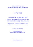 Luận văn Thạc sĩ Kinh tế: Các giải pháp tài chính thực hiện Chương trình khuyến công để hỗ trợ phát triển công nghiệp tỉnh An Giang