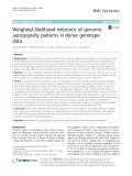 Weighted likelihood inference of genomic autozygosity patterns in dense genotype data