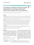 Transcriptome profiling of aging Drosophila photoreceptors reveals gene expression trends that correlate with visual senescence