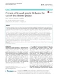 Consent, ethics and genetic biobanks: The case of the Athlome project