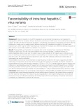 Transmissibility of intra-host hepatitis C virus variants