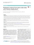 Phylogeny analysis from gene-order data with massive duplications