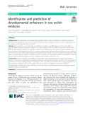 Identification and prediction of developmental enhancers in sea urchin embryos