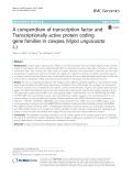 A compendium of transcription factor and Transcriptionally active protein coding gene families in cowpea (Vigna unguiculata L.)
