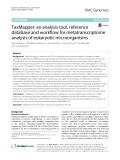 TaxMapper: An analysis tool, reference database and workflow for metatranscriptome analysis of eukaryotic microorganisms