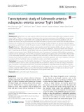 Transcriptomic study of Salmonella enterica subspecies enterica serovar Typhi biofilm