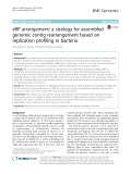 ERP arrangement: A strategy for assembled genomic contig rearrangement based on replication profiling in bacteria
