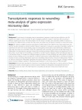 Transcriptomic responses to wounding: Meta-analysis of gene expression microarray data