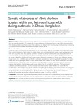 Genetic relatedness of Vibrio cholerae isolates within and between households during outbreaks in Dhaka, Bangladesh