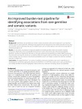 An improved burden-test pipeline for identifying associations from rare germline and somatic variants