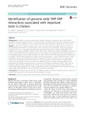 Identification of genome-wide SNP-SNP interactions associated with important traits in chicken