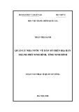 Luận văn Thạc sĩ Quản lý công: Quản lý nhà nước về dân số trên địa bàn thành phố Ninh Bình, tỉnh Ninh Bình