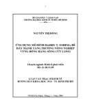 Luận văn Thạc sĩ Kinh tế: Ứng dụng mô hình Harry T. Oshima để đẩy mạnh tăng trưởng nông nghiệp vùng đồng bằng sông Cửu Long