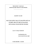 Luận văn Thạc sĩ Kinh tế: Phân tích những nhân tố ảnh hưởng đến giá cổ phiếu niêm yết trên sở giao dịch chứng khoán thành phố Hồ Chí Minh