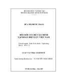 Luận văn Thạc sĩ Kinh tế: Đổi mới cơ chế tài chính Tập đoàn Điện lực Việt Nam