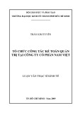 Luận văn Thạc sĩ Kinh tế: Tổ chức công tác kế toán quản trị tại Công ty cổ phần Nam Việt