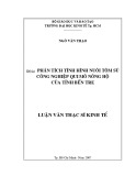 Luận văn Thạc sĩ Kinh tế: Phân tích tình hình nuôi tôm sú công nghiệp quy mô nông hộ của tỉnh Bến Tre