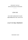 Luận văn Thạc sĩ Kinh tế: Tái cấu trúc Tập đoàn đầu tư Sài Gòn theo mô hình công ty mẹ - Công ty con