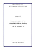 Luận văn Thạc sĩ Kinh tế: Các yếu tố môi trường thể chế ảnh hưởng đến thu hút FDI vùng ĐBSCL