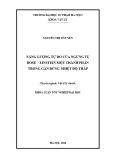 Khóa luận tốt nghiệp đại học: Năng lƣợng tự do của ngƣng tụ Bose – Einstein một thành phần trong gần đúng nhiệt độ thấp