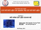 Bài giảng Cơ sở dữ liệu và quản trị cơ sở dữ liệu: Chương 3 - ThS. Nguyễn Vương Thịnh