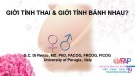 Bài giảng Giới tính thai và giới tính bánh nhau