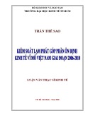 Luận văn Thạc sĩ Kinh tế: Kiểm soát lạm phát góp phần ổn định kinh tế vĩ mô Việt Nam giai đoạn 2006-2010