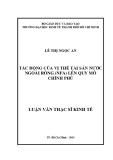 Luận văn Thạc sĩ Kinh tế: Tác động của vị thế tài sản nước ngoài ròng (NFA) lên quy mô chính phủ