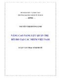 Luận văn Thạc sĩ Kinh tế: Nâng cao năng lực quản trị rủi ro tại các NHTM Việt Nam