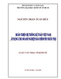 Luận văn Thạc sĩ Kinh tế: Sản phẩm bao thanh toán (factoring) - Những giải pháp hoàn thiện và phát triển sản phẩm bao thanh toán tại Việt Nam hiện nay