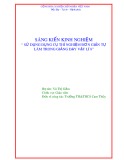 Sáng kiến kinh nghiệm THCS: Sử dụng dụng cụ thí nghiệm đơn giản tự làm trong giảng dạy Vật lí 8