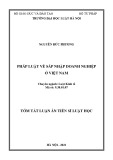 Tóm tắt Luận án Tiến sĩ Luật học: Pháp luật về sáp nhập doanh nghiệp ở Việt Nam
