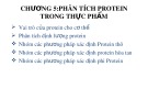 Bài giảng Phân tích thực phẩm - Chương 5: Phân tích protein trong thực phẩm