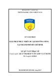 Luận văn Thạc sĩ Quản trị dịch vụ du lịch và lữ hành: Giải pháp phát triển du lịch đường sông tại thành phố Hồ Chí Minh