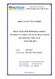 Khóa luận tốt nghiệp: Phân tích tình hình hoạt động tín dụng cá nhân tại Ngân hàng TMCP Kỹ thương Việt Nam - PGD Thủ Đức