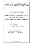 Khóa luận tốt nghiệp: Kế toán vốn bằng tiền và các khoản phải thu, phải trả tại công ty CP Nguồn nhân lực Siêu Việt