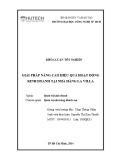 Khóa luận tốt nghiệp: Giải pháp nâng cao hiệu quả hoạt động kinh doanh tại nhà hàng La Villa