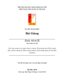 Bài giảng Giải tích II - TS. Bùi Xuân Diệu (2019)