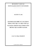 Luận văn Thạc sĩ Kinh tế: Giải pháp giảm thiểu sự căng thẳng trong công việc của nhân viên tại Ngân hàng Thương mại Cổ phần Công Thương Việt Nam đến năm 2020