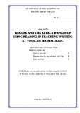 Sáng kiến kinh nghiệm THPT: The use and the effectiveness of using reading in teaching writing at Vinh Cuu high school