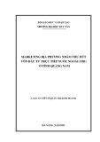 Luận án Tiến sĩ Quản trị Kinh doanh: Marketing địa phương nhằm thu hút vốn đầu tư trực tiếp nước ngoài (FDI) ở tỉnh Quảng Nam