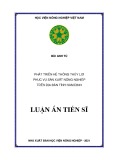 Luận án Tiến sĩ Nông nghiệp: Phát triển hệ thống thủy lợi phục vụ sản xuất nông nghiệp trên địa bàn tỉnh Nam Định