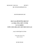 Luận án Tiến sĩ Quản lý công: Đào tạo, bồi dưỡng đội ngũ cán bộ, công chức ở tỉnh Savanakhet, nước cộng hòa Dân chủ Nhân dân Lào