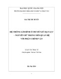 Luận văn Thạc sĩ Văn học: Hệ thống lời bình ở Truyền kỳ mạn lục – Nguyễn Dữ trong mối quan hệ với phần chính văn