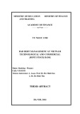 Thesis abtract Banking - Finance: Bad debt management at Vietnam Technological and Commercial joint stock bank