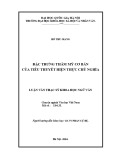 Luận văn Thạc sĩ Văn học: Đặc trưng thẩm mỹ cơ bản của tiểu thuyết hiện thực chủ nghĩa