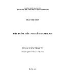 Luận văn Thạc sĩ Văn học: Đặc điểm tiểu Nguyễn Danh Lam