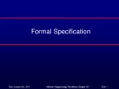 Lecture Software Engineering - Chapter 10: Formal Specification